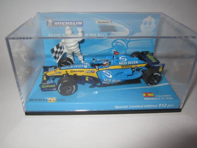 coffret MICHELIN F1 RENAULT R23 type R202 moteur RS 22 TRULLI 1/18 UH formule 1