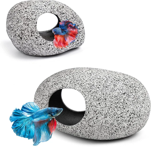 Aquarium Decorations Cave Betta Fish Tank Accessories Rock Cave Decor for Shrimp