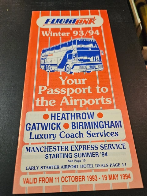 LONDON BUS TRANSPORT Timetable Leaflet Flightlink HO5.66 £3.00 ...