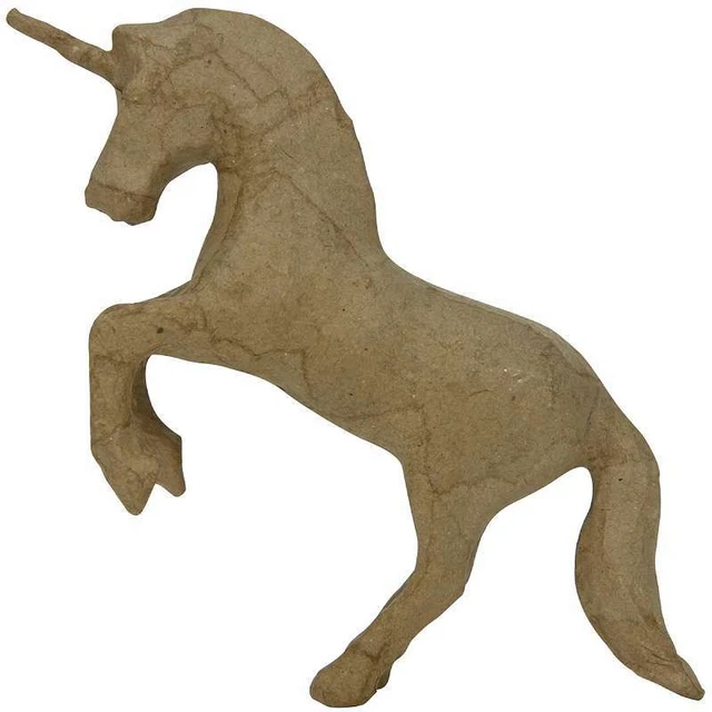 Figura de papel maché unicornio 4,5" 499993016042