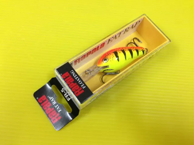 RAPALA FAT RAP FR-5 FR5 Crankbait Lure HTF Silver Blue Org Belly