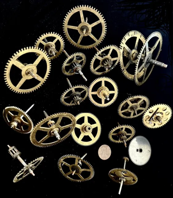 Vintage Mantle / Clock, Original X Large Gear~Parts 20~Repair~Steampunk Art