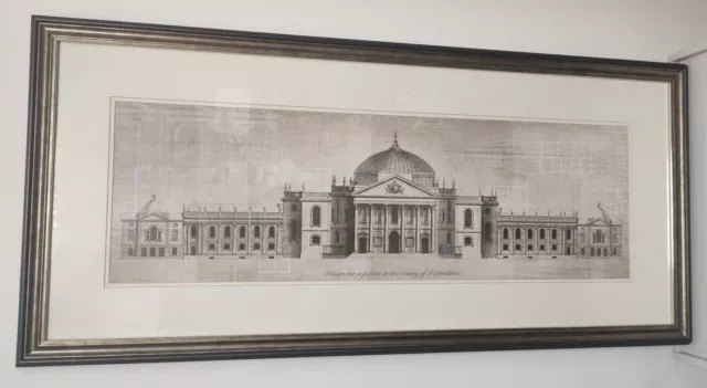 Framed print - Design for a palace in the County of Oxfordshire