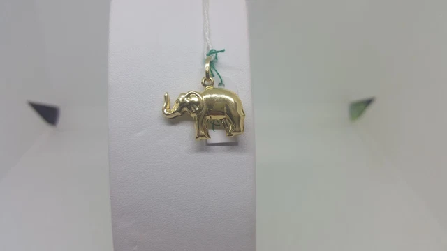 Pendentif éléphant Porte-bonheur En Or Jaune 18 Carats (750) - Petit Charme - Neuf Avec étiquettes