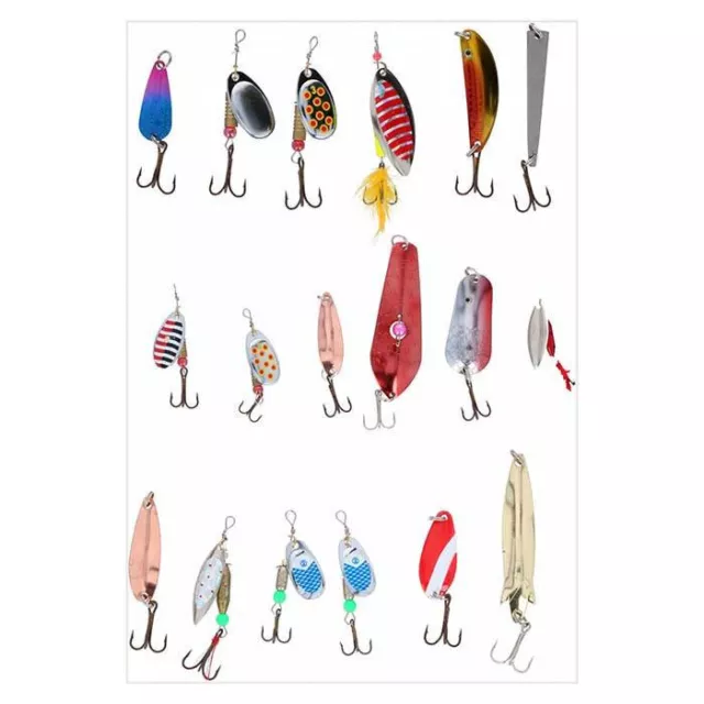 Blinker und Spinner-Set 18-tlg. Angeln Haken Angelhaken Spinnfischen Raubfisch