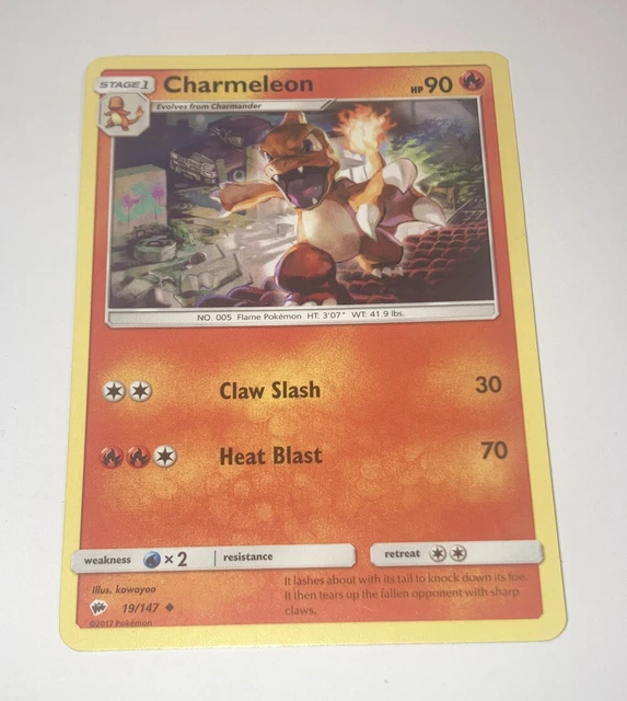 Pokémon TCG Charmeleon Burning Shadows 19/147 Regular Uncommon