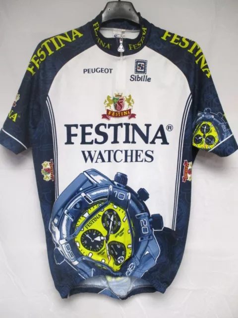 Maillot cycliste FESTINA 1996 Virenque maglia shirt Peugeot XXXL