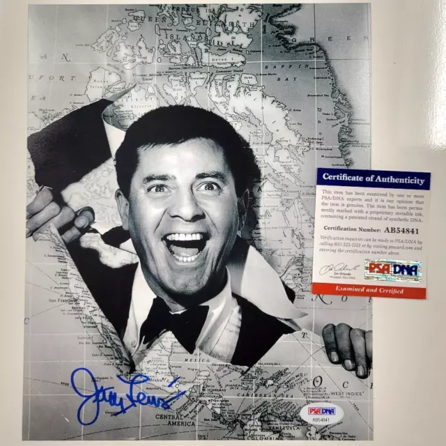 Jerry Lewis signed 8x10 photo comedian autograph ~ PSA/DNA COA