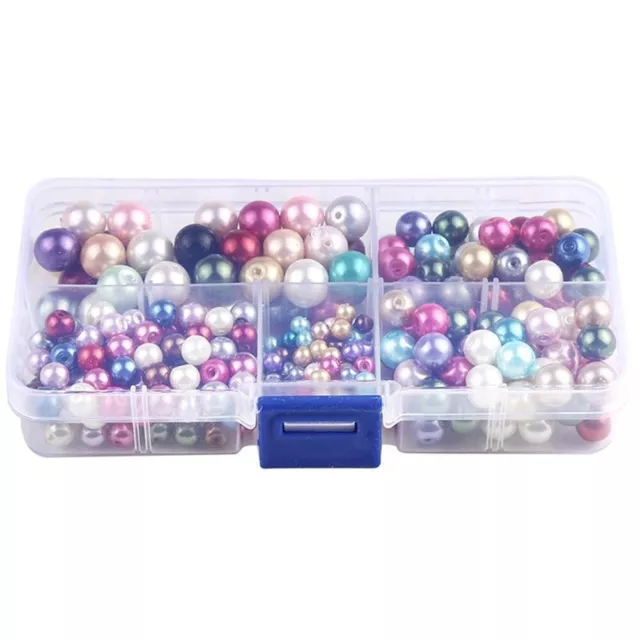 Assortiment de perles perles en verre mixte couleur 340 pièces pack pour la fab