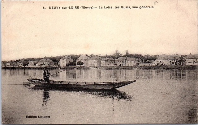 58 NEUVY SUR LOIRE - la loire, les quais, vue generale