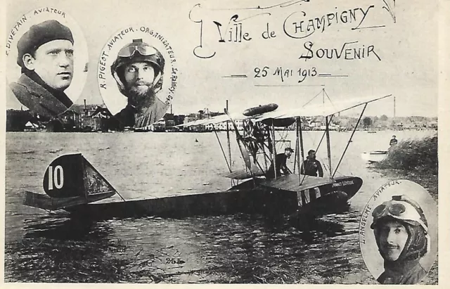94 Champigny Hydravion Sur La Marne 25 May 1913 R Pigeot L Anselme