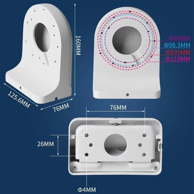 Support Mural Rotatif 360° Pour Mini Projecteur Et Caméra – Métal Robuste Aluminium, Fixation Solide