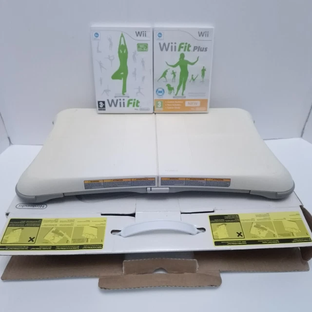 NINTENDO WII FIT Balance Board White with Wii Fit & Wii Fit Plus Tested