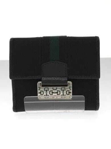 GUCCI Gucci 2-fold wallet canvas BLK Women's 146207.2097