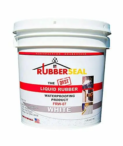 Liquid Rubber Waterproofing And Protective Coating Roll On White 1 Gallon White