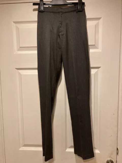 Skinny leg best sale grey school trousers