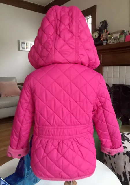 Ralph Lauren Water Resistant Quilted Barn Jacket Coat Pink Size 2T Toddler Girls 3