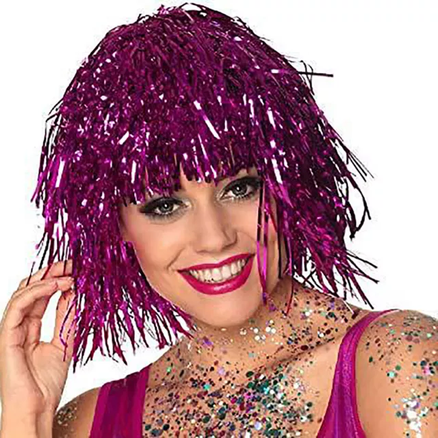 Foil Tinsel Wigs Costume Cosplay Accessories For Party Carnival Masquerade Wig