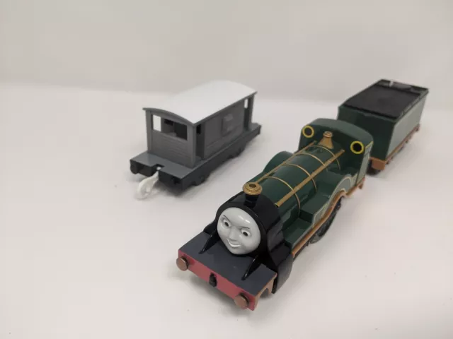 Thomas & Friends Trackmaster Emily & Tender Motorized Engine TOMY Plarail EUC