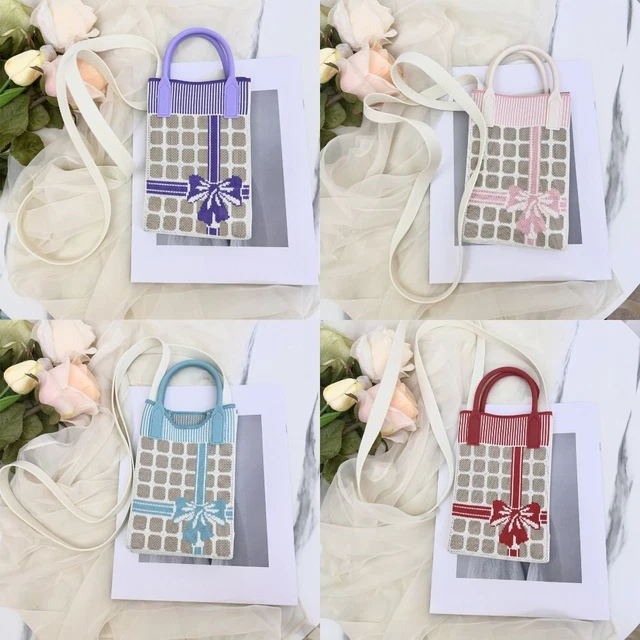 MINI BORSA TRACOLLA per Cellulare Adornare Borse Mano PU Pelle Con