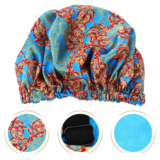 Cappellino doccia doppio strato ragazza notte capelli addormentati cappellini da bagno elasticità morbida