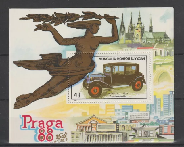 1988 Mongolie Voiture Prague 88 - 1 Bf MNH MF121978