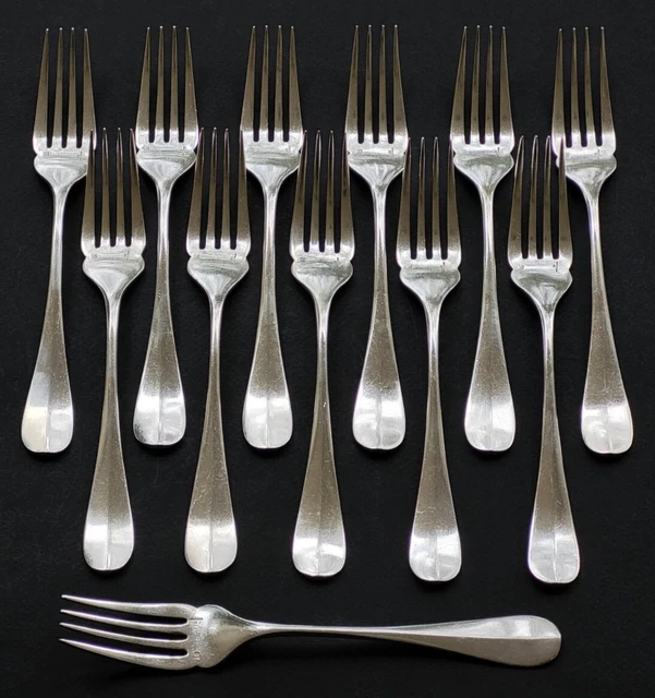 RARE 12 Fourchettes à Melon CHRISTOFLE Modèle FILET Métal Argenté