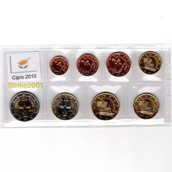 Euro CIPRO 2010 - 8 monete FDC in Blister