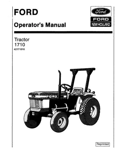 New Holland 1710 Tractor SE4068-B Operators Manual PDF/USB