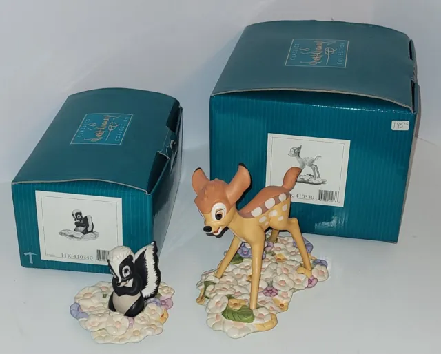 WDCC Bambi "Purty Flower," Thumper "Oh...Gosh!" Lot of Two, Boxes w/sealed COA 