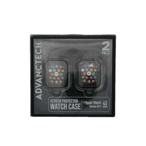 Screen Protector Watch Case Apple Watch Series 8/7 45mm 2Pac Protectors And Wipe