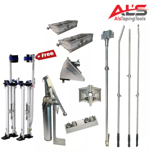 Platinum Starter Set of Automatic Drywall Taping Tools w/ FREE Adjustable Stilts