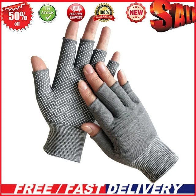 Fingerless Outdoor Bicycle Anti-skid Half Finger Fishing Gloves (Grey)