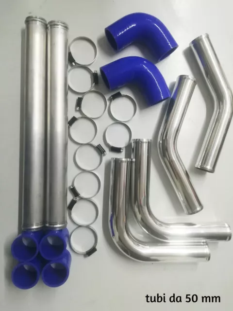 Kit tubi alluminio silicone 50MM costruzione del girotubi intercooler universale