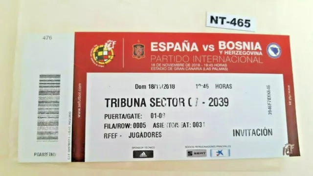 entrada de futbol ESPAÑA--BOSNIA H.