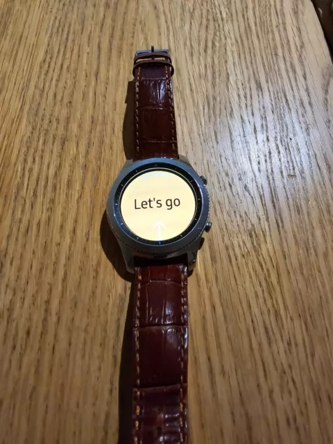 SAMSUNG GEAR S3 Men s Classic Silver Smartwatch with brown leather