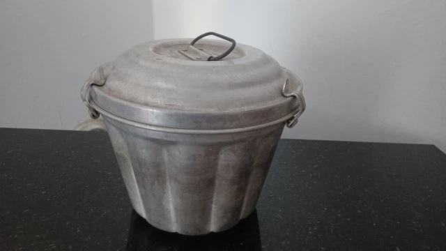 ANTIKE ALTE GUGELHUPF Puddingform mit Deckel EUR 18,00 - PicClick DE