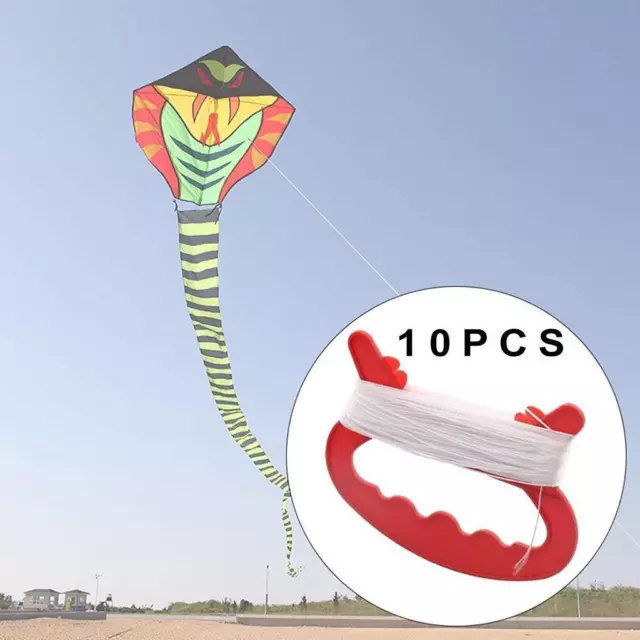 Lot de 10 Bobines de Cerf-volant Facile pour Enfants de 98 Pieds avec Ficelle
