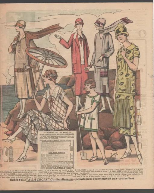 XL Modeillustration 1925, Strandmode, Bademode, Flapper, Badeanzug, 20er 3