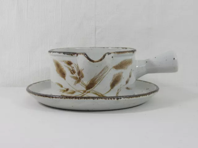 Retro 1970s/80s Midwinter Stonehenge Wild Oats Eve Midwinter Gravy Boat & Stand