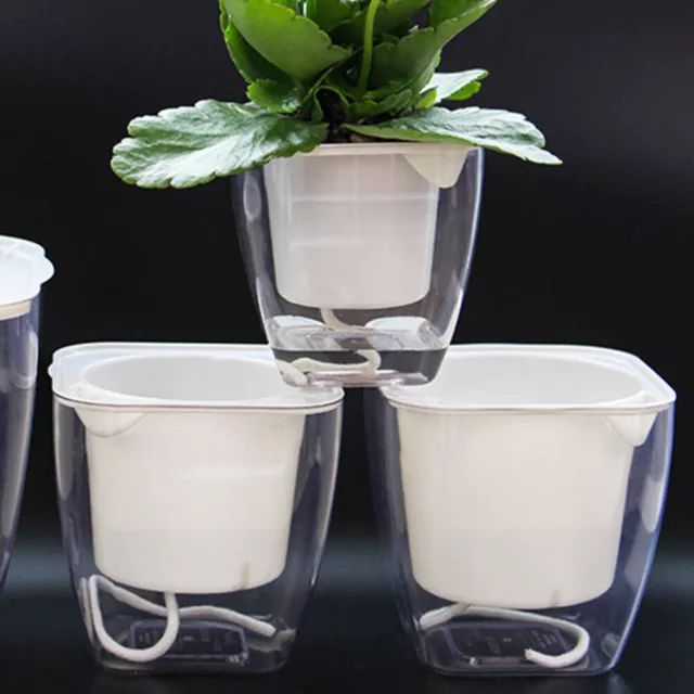 Self- Watering Pot African Violet Pots Plastic Plant Decorate Small