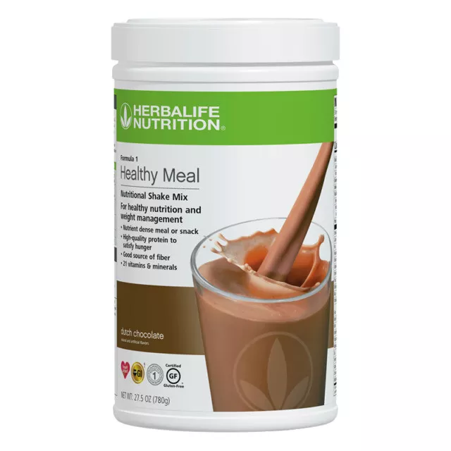 Herbalife Formula 1 Healthy Meal Nutritional Shake - Dutch Chocolate, 17.6 oz