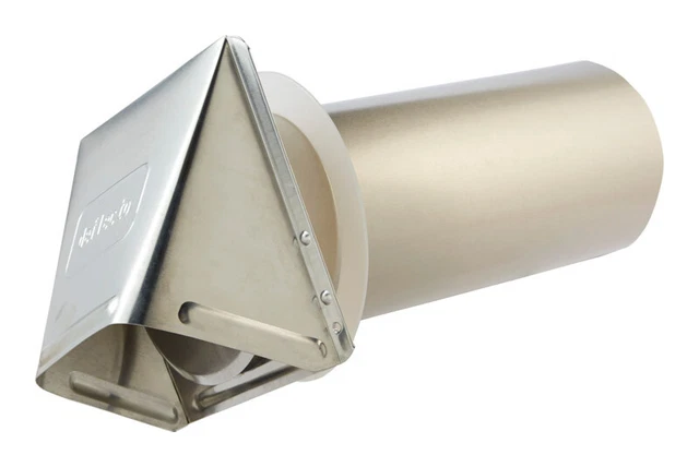 Deflect-O DAVHA4/12 NR Safe Silver/White Aluminum Dryer Vent Kit 6 Lx6 Dia. in.