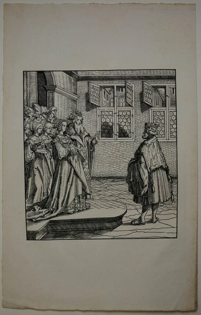 H. BURGKMAIR (*1473), ritratto di Massimiliano I. Austria, 1900 circa, ripro rinascimentale