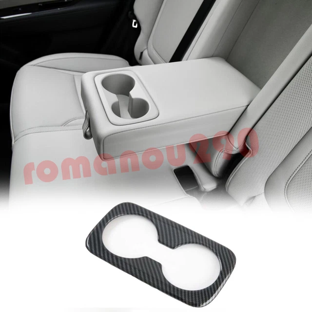 FOR HYUNDAI TUCSON 2022 2023 Carbon Fiber Look Rear Armrest Box Cup