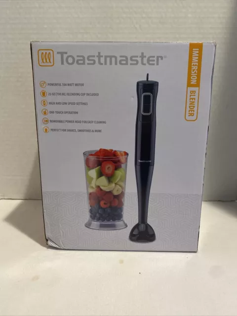 Toastmaster IMMERSION BLENDER for smoothies Shakes TM-202IB Black NEW