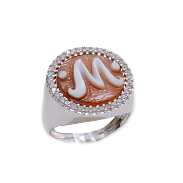 Anello Chevalier Da Mignolo In Argento 925 Con Zirconi Neri - Misura Regolabile, Unisex - Foto 8