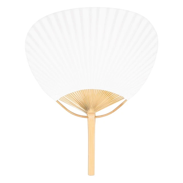 30 pieces / lot eventail de pagaie blanche de mariage pour la decoration de maF5