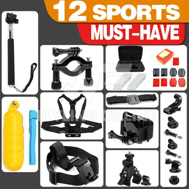 For GoPro Hero sports Accessories Pack Case Chest Floating Monopod 8/7/6/5/4/3