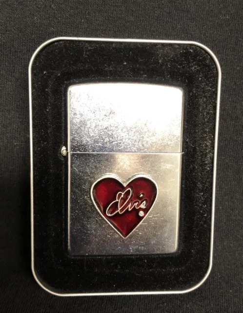Elvis Presley 3D Heart Zippo Lighter Boxed. New!